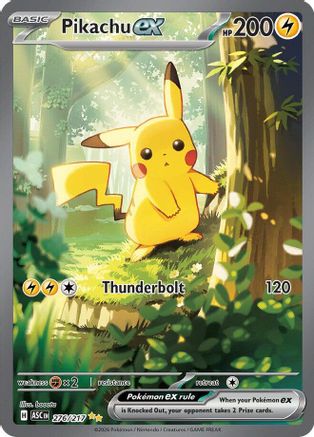 Pikachu card from the collection